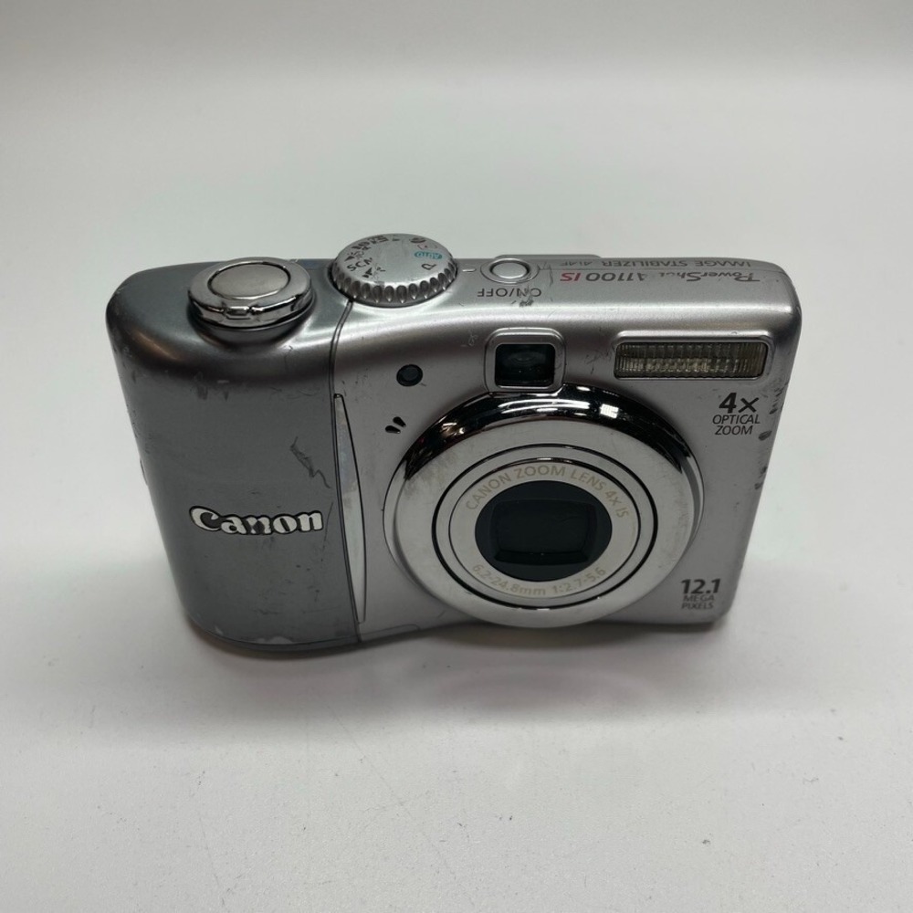 Canon PowerShot A1100 IS 12.1MP Point & Shoot Digital Camera - Silver
